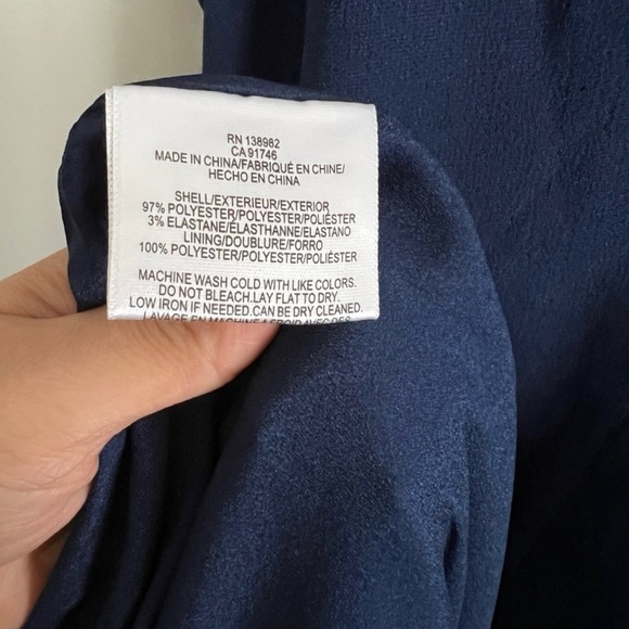 Dress The Population Navy Blue Brianna Halter Gown Dress-NWT-Women’s Size L - Picture 6 of 6